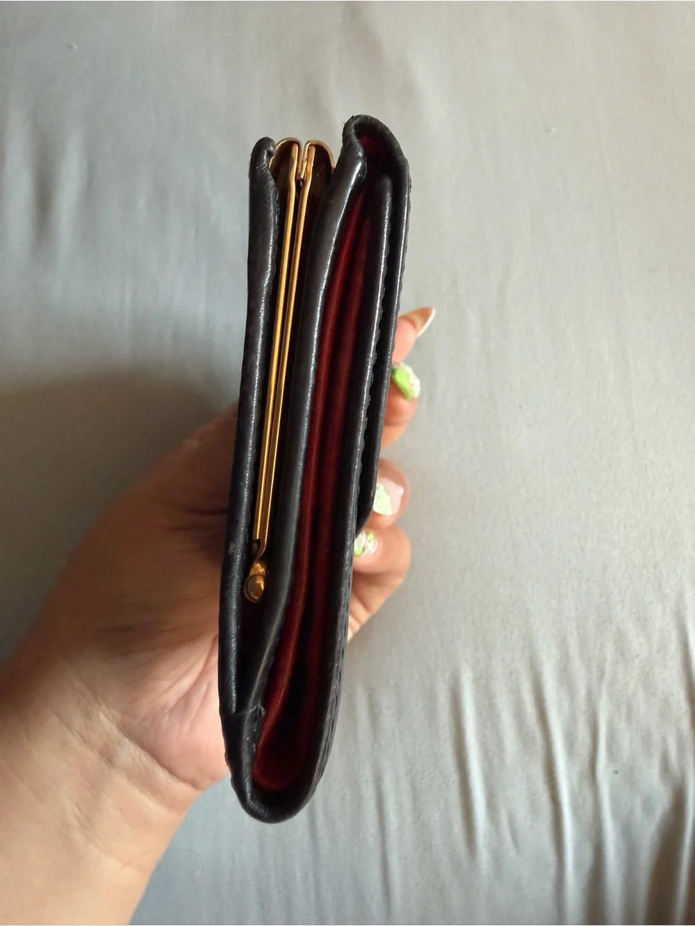 Dior Black Embossed CD Leather Wallet